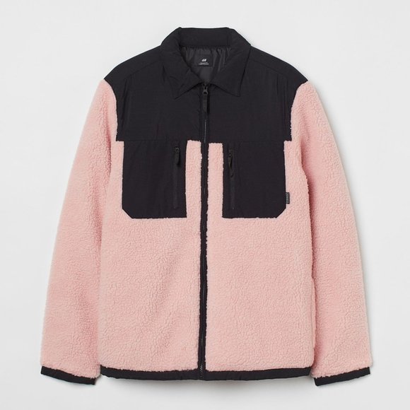 H&M Jackets & Blazers - H & M | Trendy Regular Fit Faux Teddy Shearling Sweater